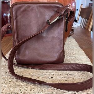 SAS Woman Leather Crossbody Bag in Brown